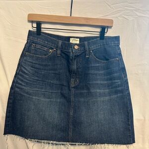 J. Crew Blue A-line Mini Skirt Night Out